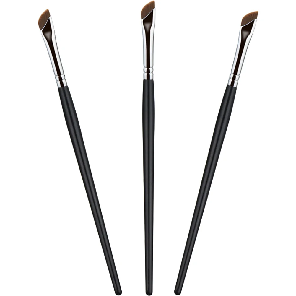 

3Pcs Eyebrow Brush Set Angled Eyeliner Flat Concealer Makeup Tool for Flawless Application on The Go Comfortable Grip
