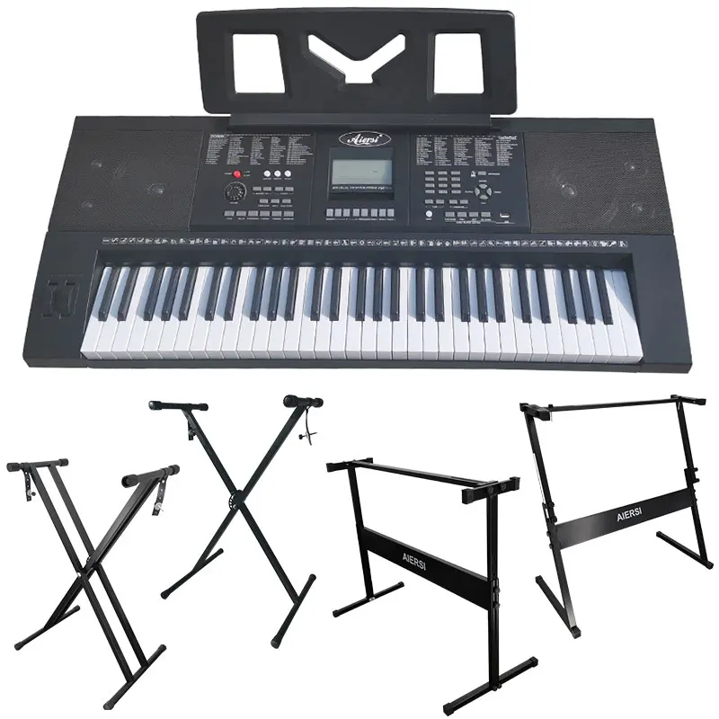 61 Keys Portable Digital Piano Keyboard MIDI With Mic Jack LCD Display Electronic Keyboard for Adult Children Beginner