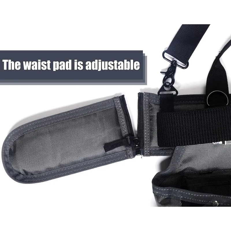 공구 벨트, 서스펜더와 자석 공구 파우치가 있는 남성용 공구 벨트. 헤비 듀티 목수/건설 공구 벨트.