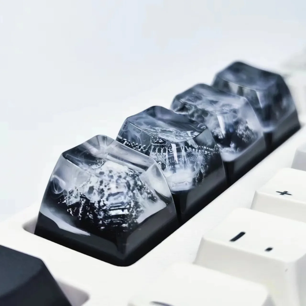 ส่วนบุคคลคีย์บอร์ด DIY อุปกรณ์เสริม Artisan Snow Mountain 3D เรซิ่น Backlit keycaps