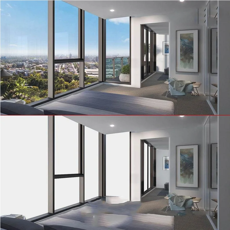 Smartglass Intelligent PDLC Auto Window Tint Film Electronic Smart Glass Customizable size