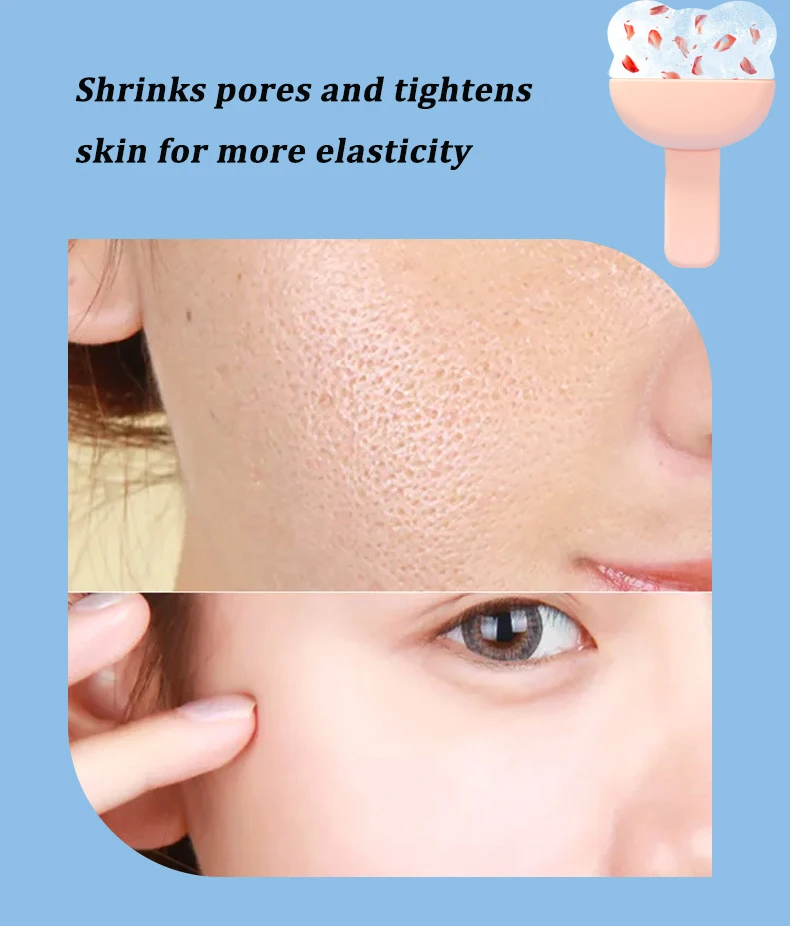 Rouleau de glaçons en Silicone, masseur pour le visage, rétrécit les Pores, gonflement des yeux, rouleau de glace pour le visage, moule de boule de glace de beauté, outil de soins de la peau