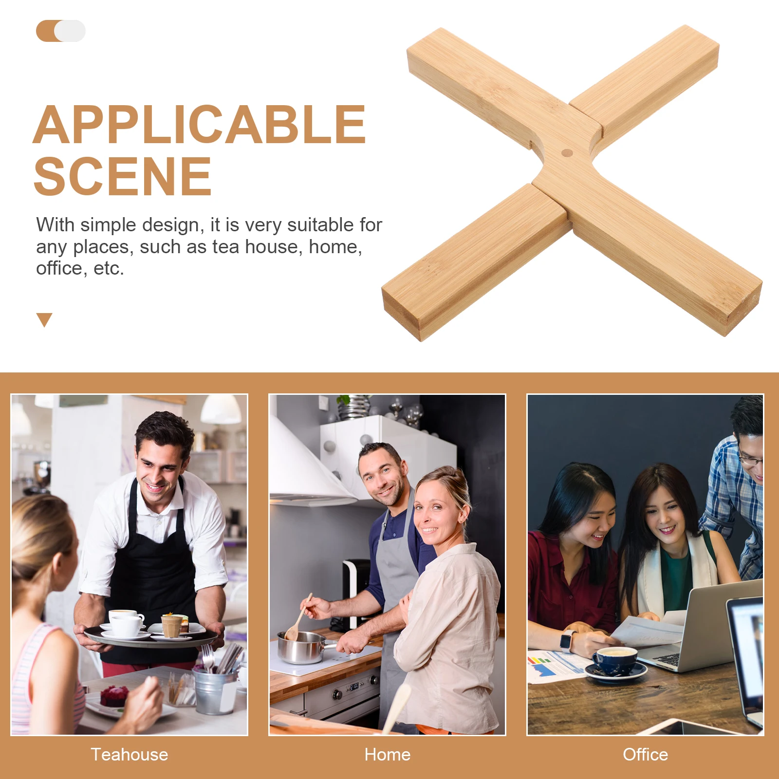 

Folding Bamboo Bowl Mat Heat Pad Trivets for Table Hot Pot Holder Countertop Foldable Wood Trivet Pads Non Slip Kitchen