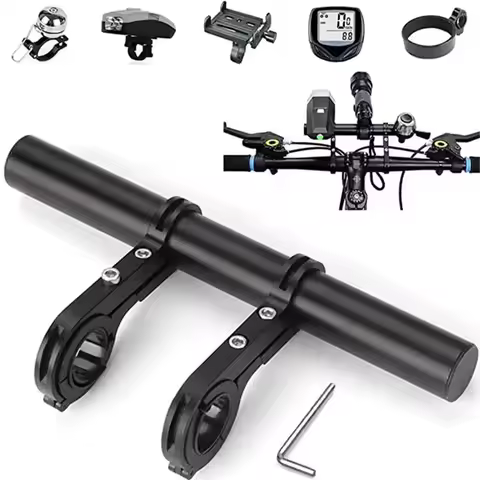 10/20/30cm Bike Handlebar Extension Aluminum Alloy Bar Extender Bracket for Front Light Phone Holder MTB Road Bicycle Accessorie