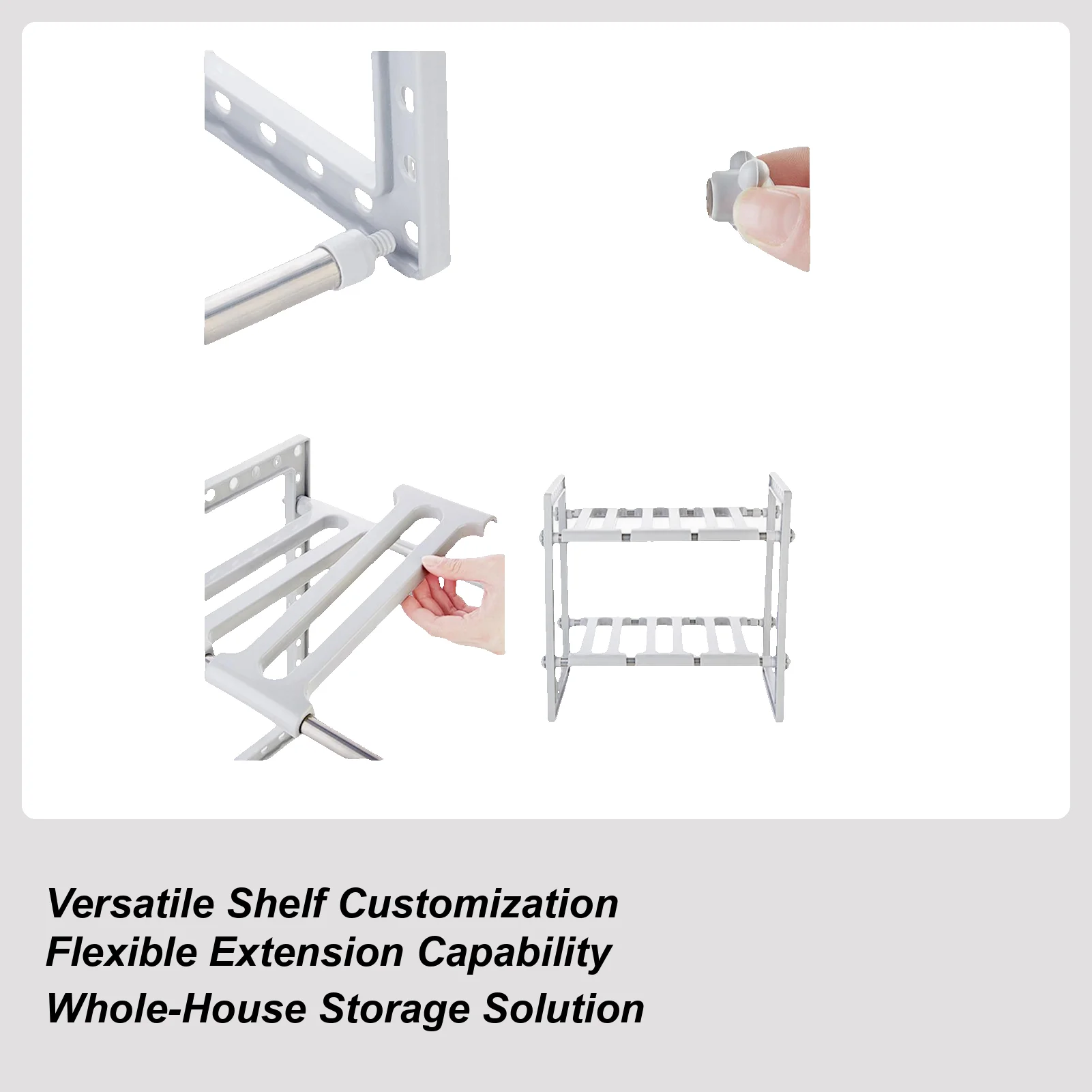 

Расширяемая полка-органайзер для шкафа, 2-слойная расширяемая полка для хранения под раковиной, органайзер, полка для шкафа для кладовой