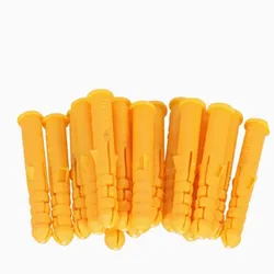 10pcs M6 M8 M10 Ribbed Plastic Anchor Wall Plastic Expansion Pipe Tube Wall Plugs For Self-tapping Screws