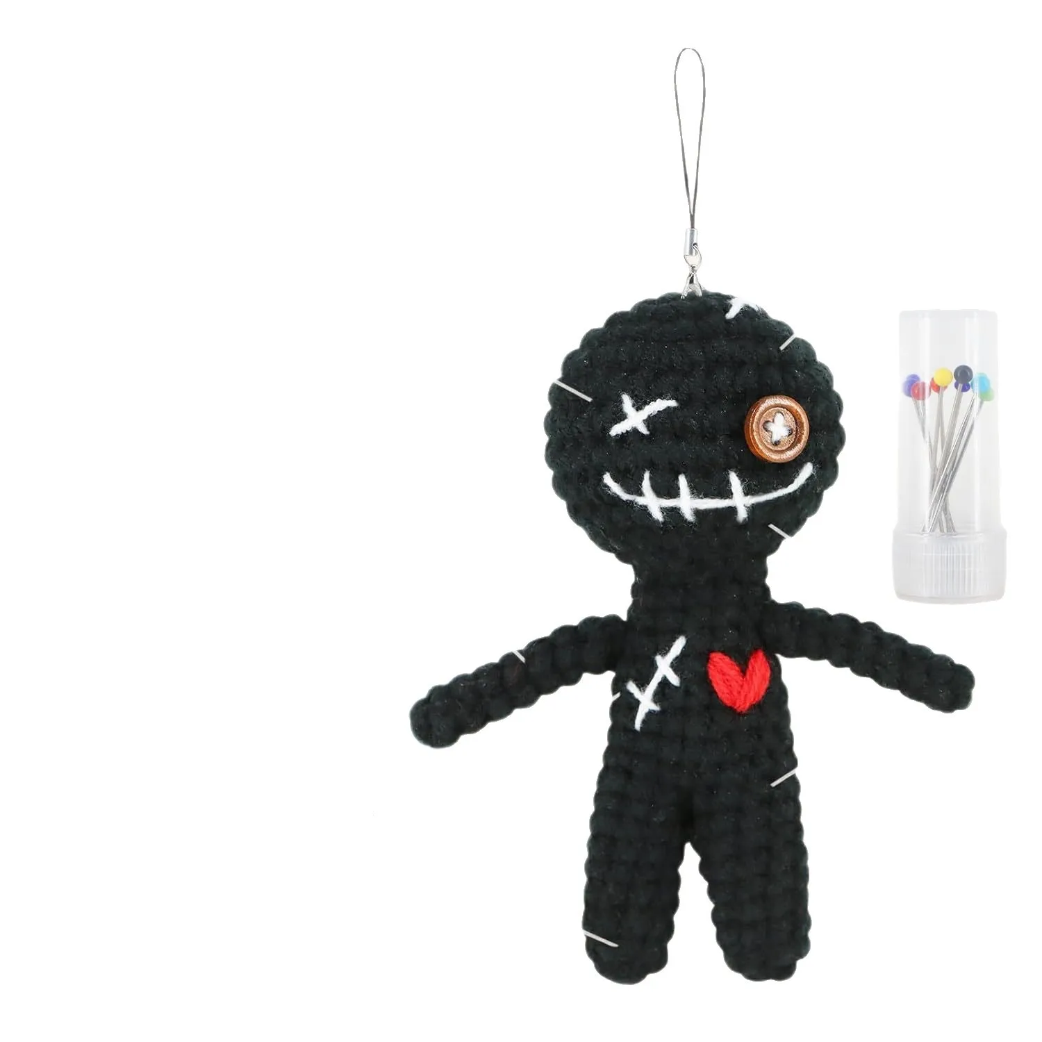 قلادة تزيين دمية وجه كروشيه مصنوعة يدويًا جديدة عبر الحدود