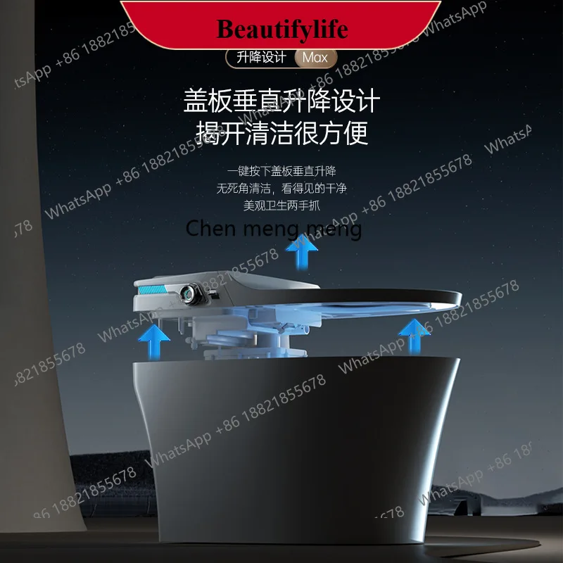 

E153 Smart toilet flush one-button lift cover capacitive foot feeling toilet foam shield