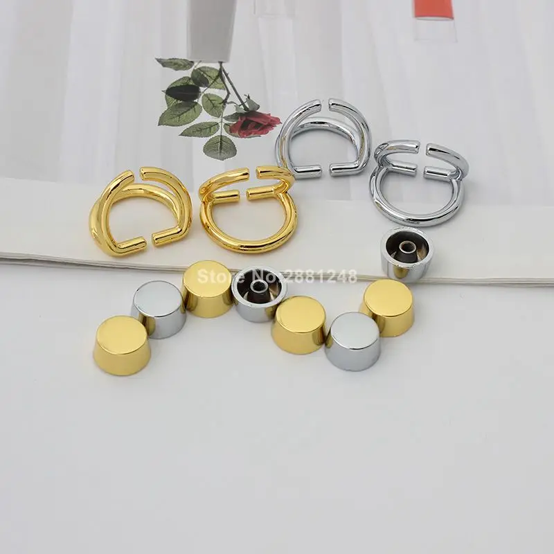 New Rectangle Eyelets Hanger Metal Lock for Bag Hardware Wholesale Fashion a Set of Locks Fitting Woman Handbag Bag Accessories