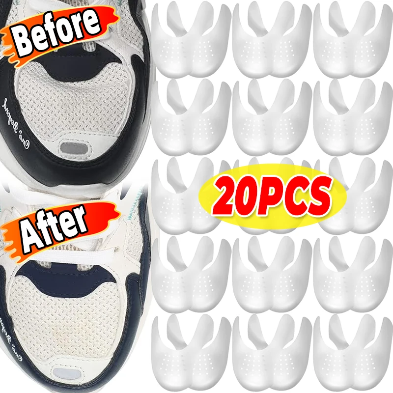 2/20PCS Crease Protector Shoe Anti Crease Bending Crack Toe Cap Support Shoe Stretcher Lightweight Keeping Shield Sneakers