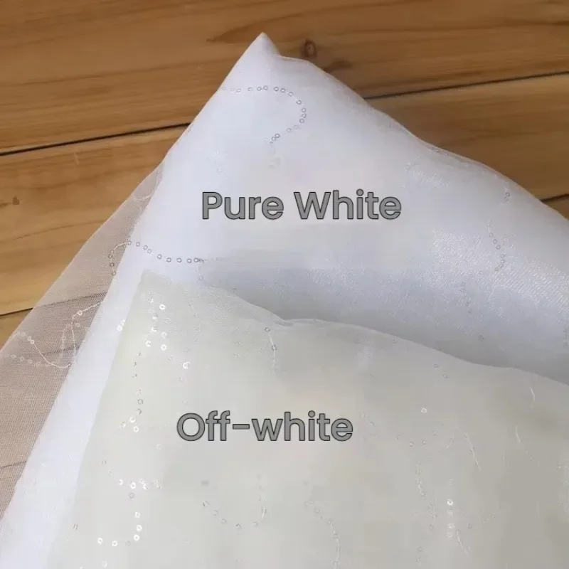 Wedding dress, handmade DIY material, dress fabric, starry sky fabric, sequins, mesh, lace fabric, fabric