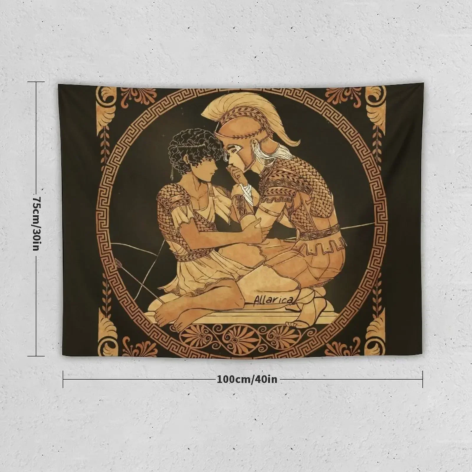 Achilles Bandaging Patroclus Tapestry Tapete For The Wall Wallpaper Outdoor Decoration Tapestry