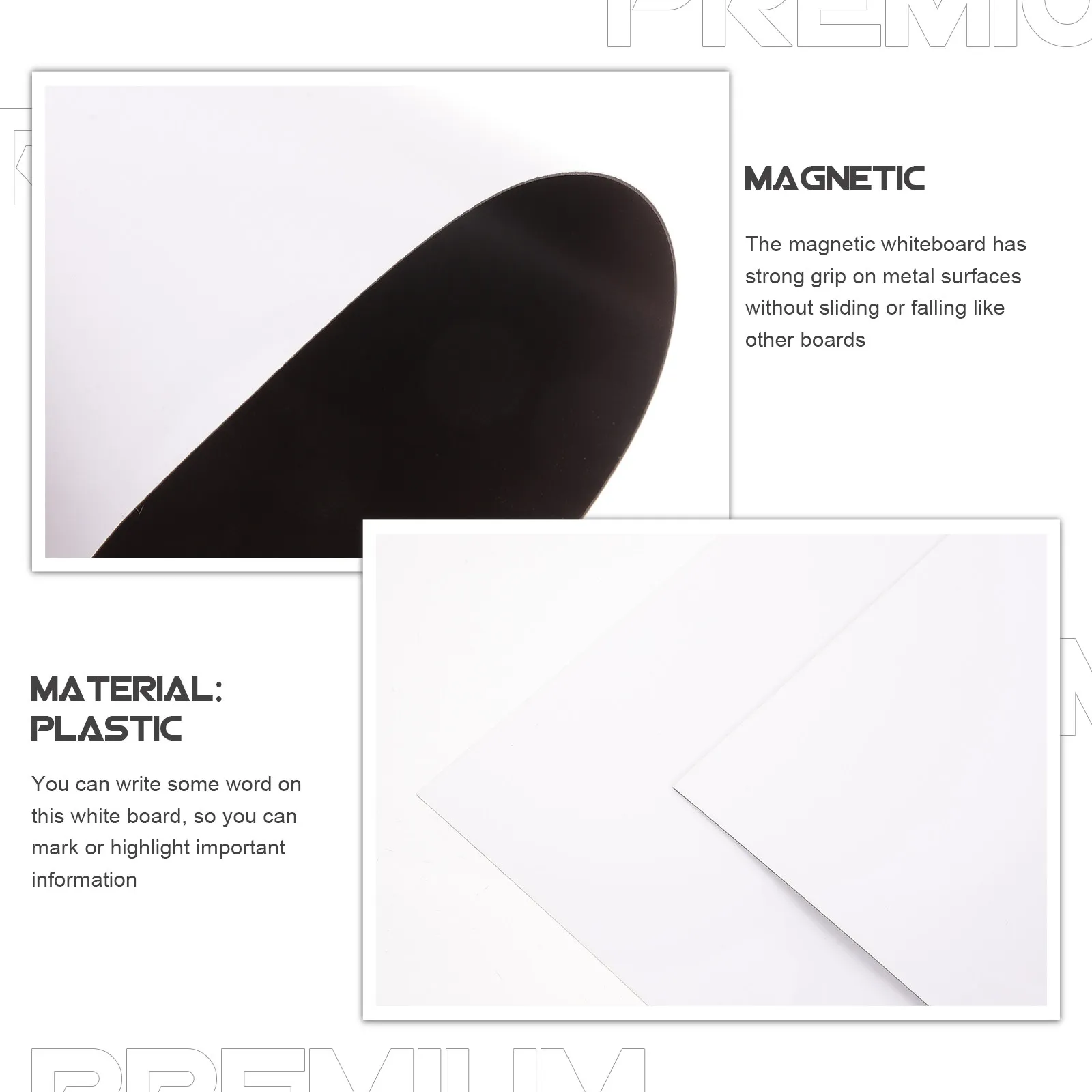 2Pcs Magnetic Message Board Fridge Erasable Whiteboard Sticker Memo Label Note Reminder Home Kitchen Cafe Fridge Reminder