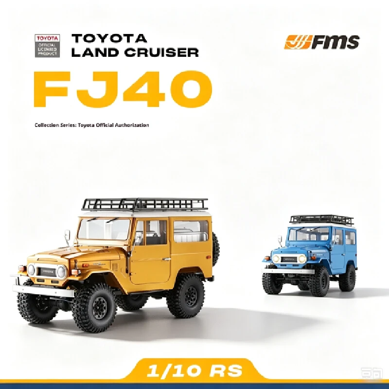 Fms 1/10 Land Cruiser Fj40 Rc Rock Crawler 4wd Scale Off-Road Licensed Hard Body Electric Model Remote Control Car Hobby Gift