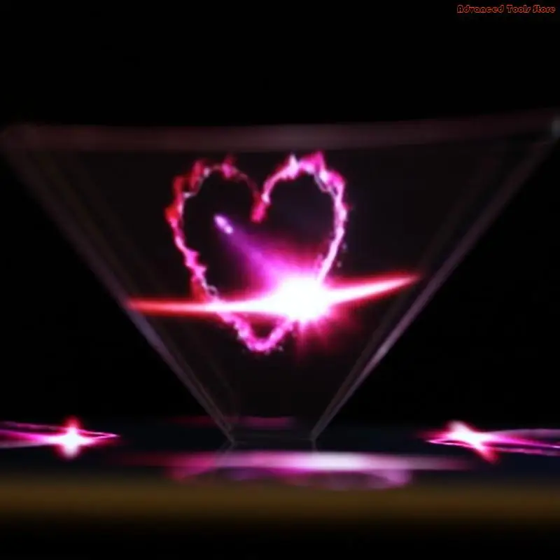 

3D Hologram Py-ramid Display Projector Video Stand Universal for Smart Mobile W91B