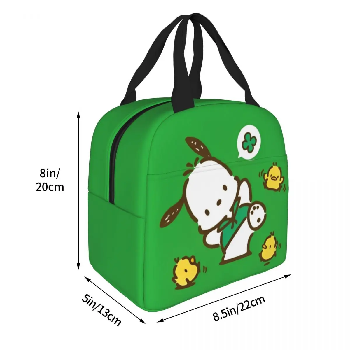 Pochacco-Sac à lunch isotherme réutilisable Play With Chicks, sac isotherme, grand fourre-tout, boîte à lunch, sacs de rangement des aliments, plage, extérieur