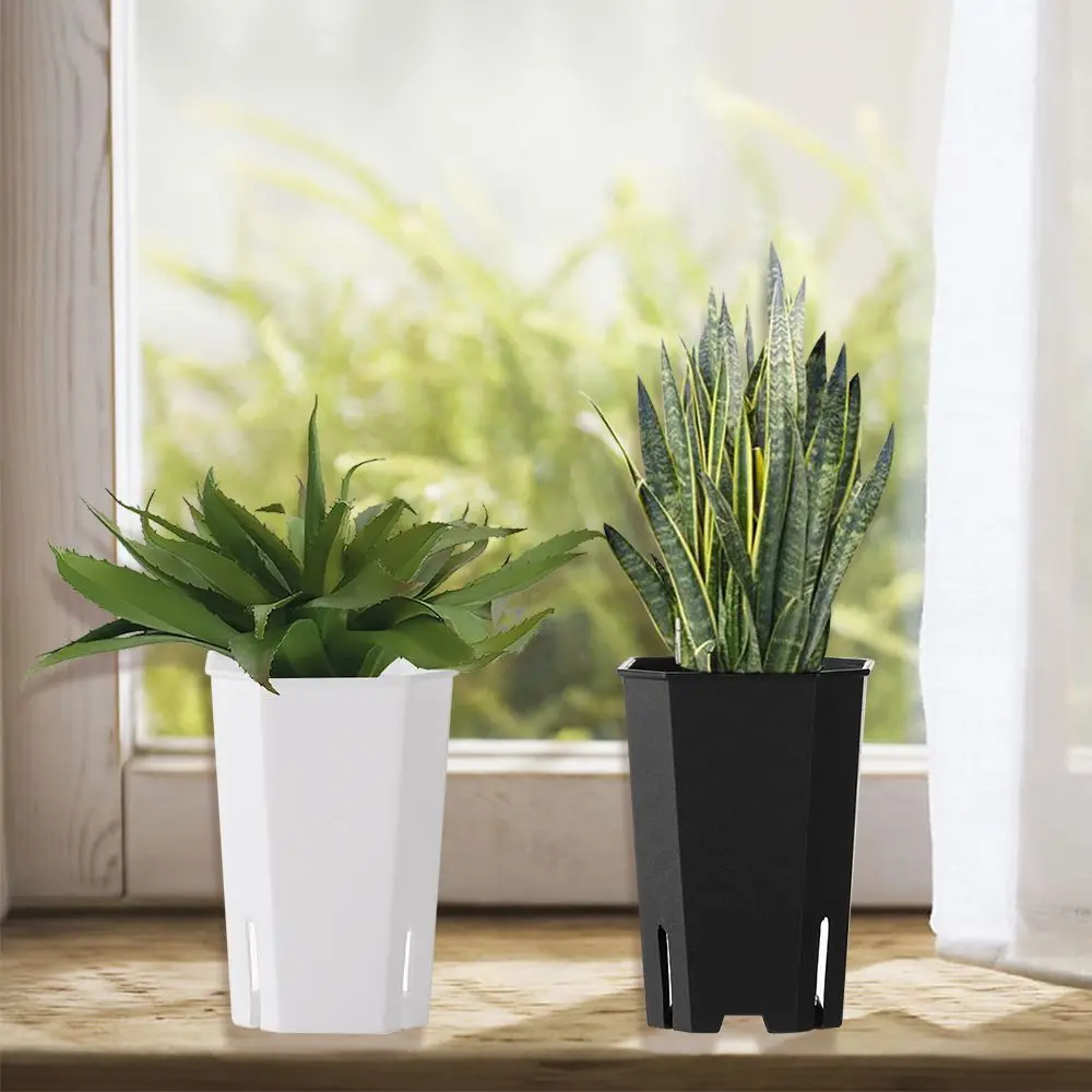 Resin square Pots Plastics Octagonal Vientiane Pots Potted Plants Side Opening Flowerpot