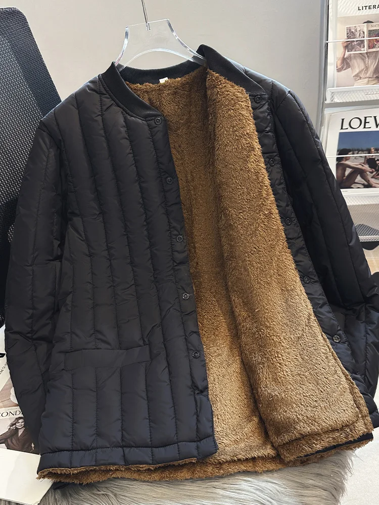 

Men's down Cotton Jaet Thiened ort Sle Stand Collar Warmth Inner Cotton Coat for Middle-Aged And ly