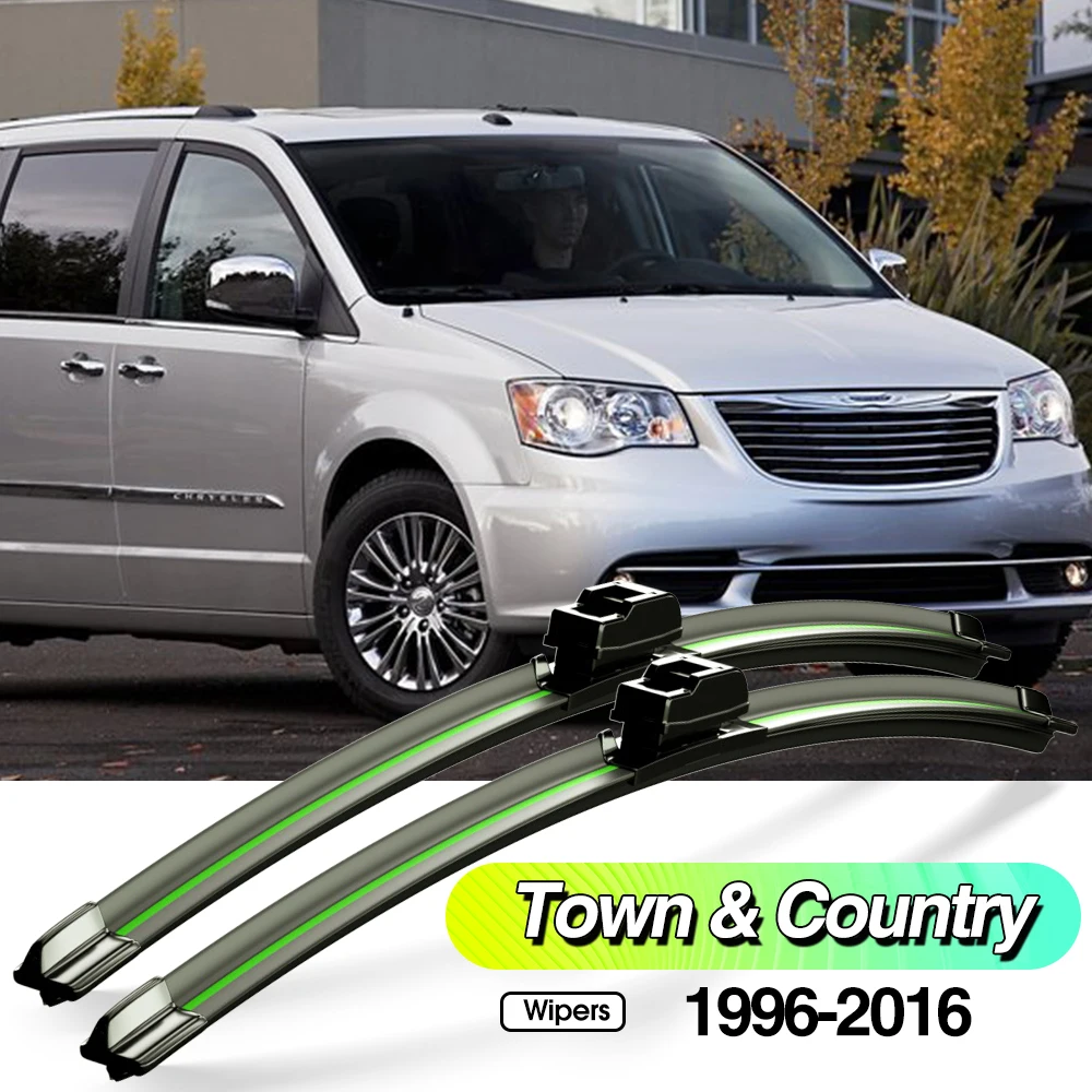 

For Chrysler Town Country 1996-2016 2pcs Front Windshield Wiper Blades Windscreen Window Accessories 2000 2006 2009 2013 2015