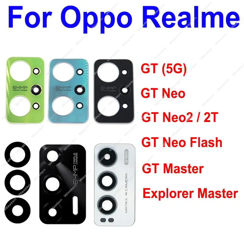 For Realme GT Neo 2 2T Neo Flash GT Master Explorer Rear Back Camera Glass Lens Back Glass Lens Replacement Spaer Parts