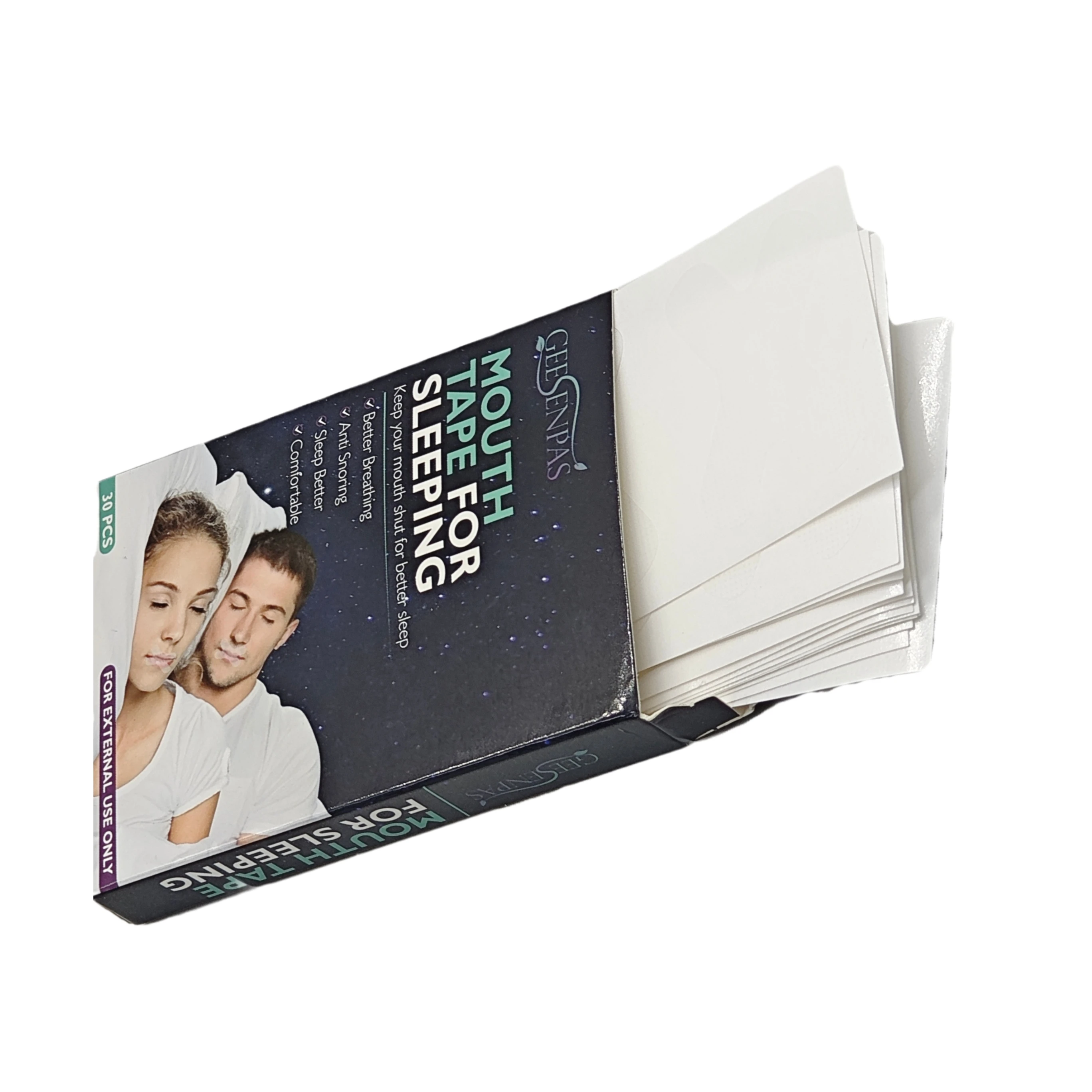 

30pcs/Box Anti-Snoring Mouth Strips Better Breath Through the Nose Reduce Snoring Excellent Close Mouth Stop-Snoring Sticker