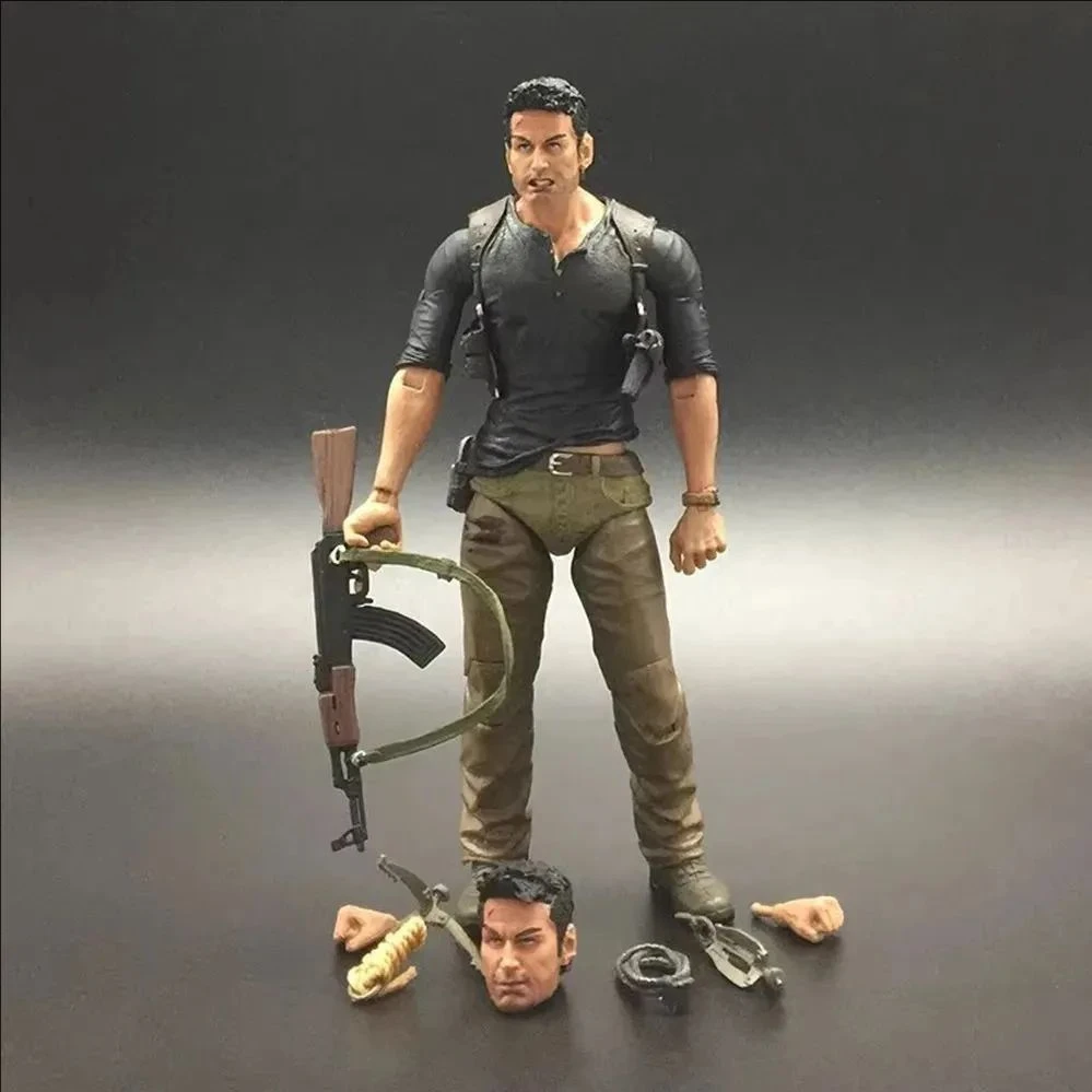 لعبة مجموعة أفلام نهائية من NECA Nathan Drake Uncharted مقاس 4 مقاس 7 بوصات