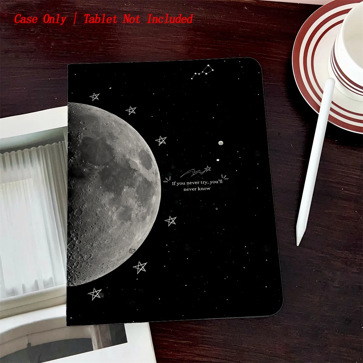 

Soft Dreamy Galaxy & Moon Print iPad Cover For Apple iPad 9th/10th Gen Air 3 Pro 12.9 Mini 6 Shockproof Case
