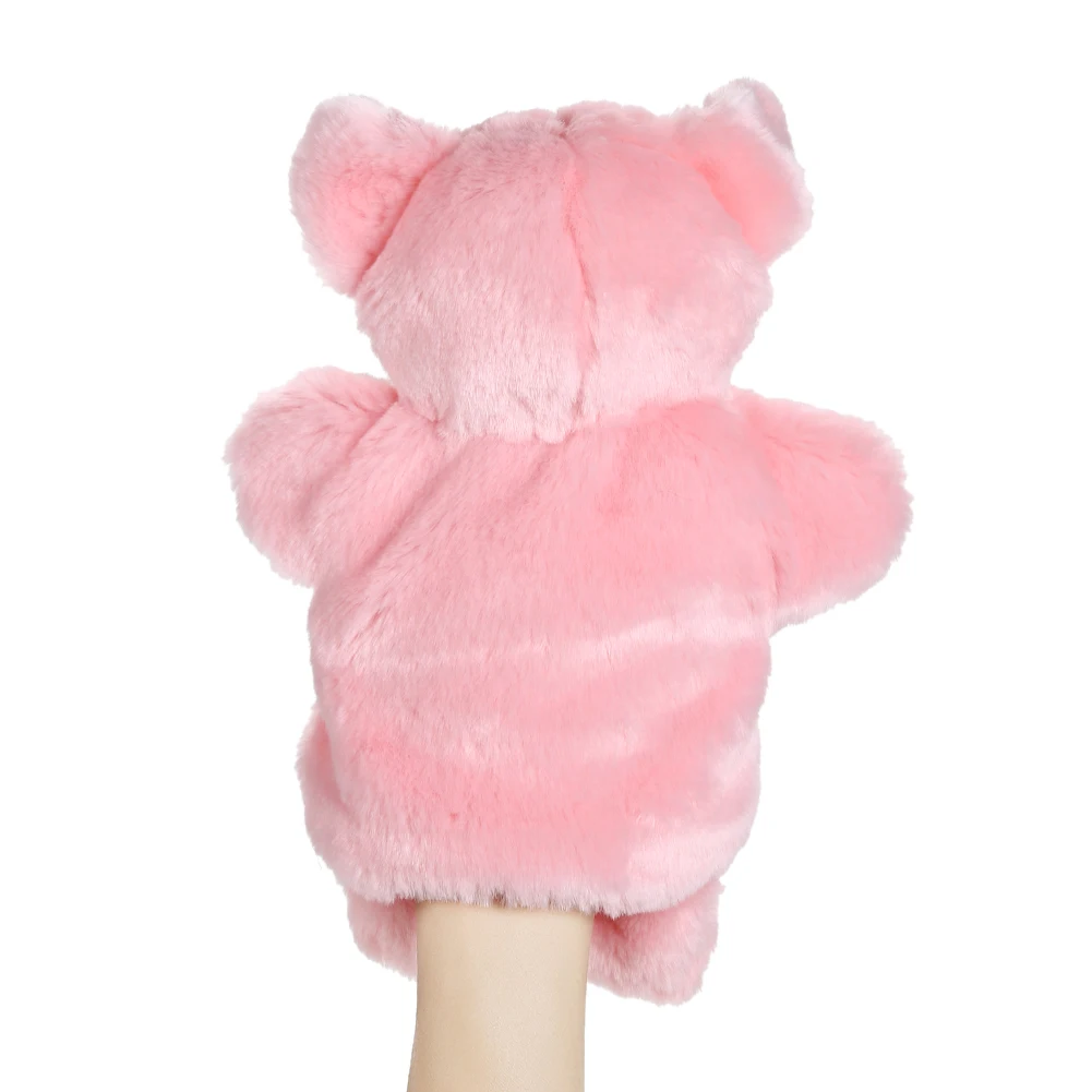 Mooie roze varken handpop baby kinderen kind educatieve zachte pop knuffel