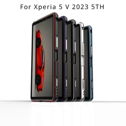 For Sony Xperia 5 V 2023 5TH Gen Luxury Colorful Case Aluminum Bumper Metal Frame Cover on Xperia5 V 5V + Lens Camera Protection