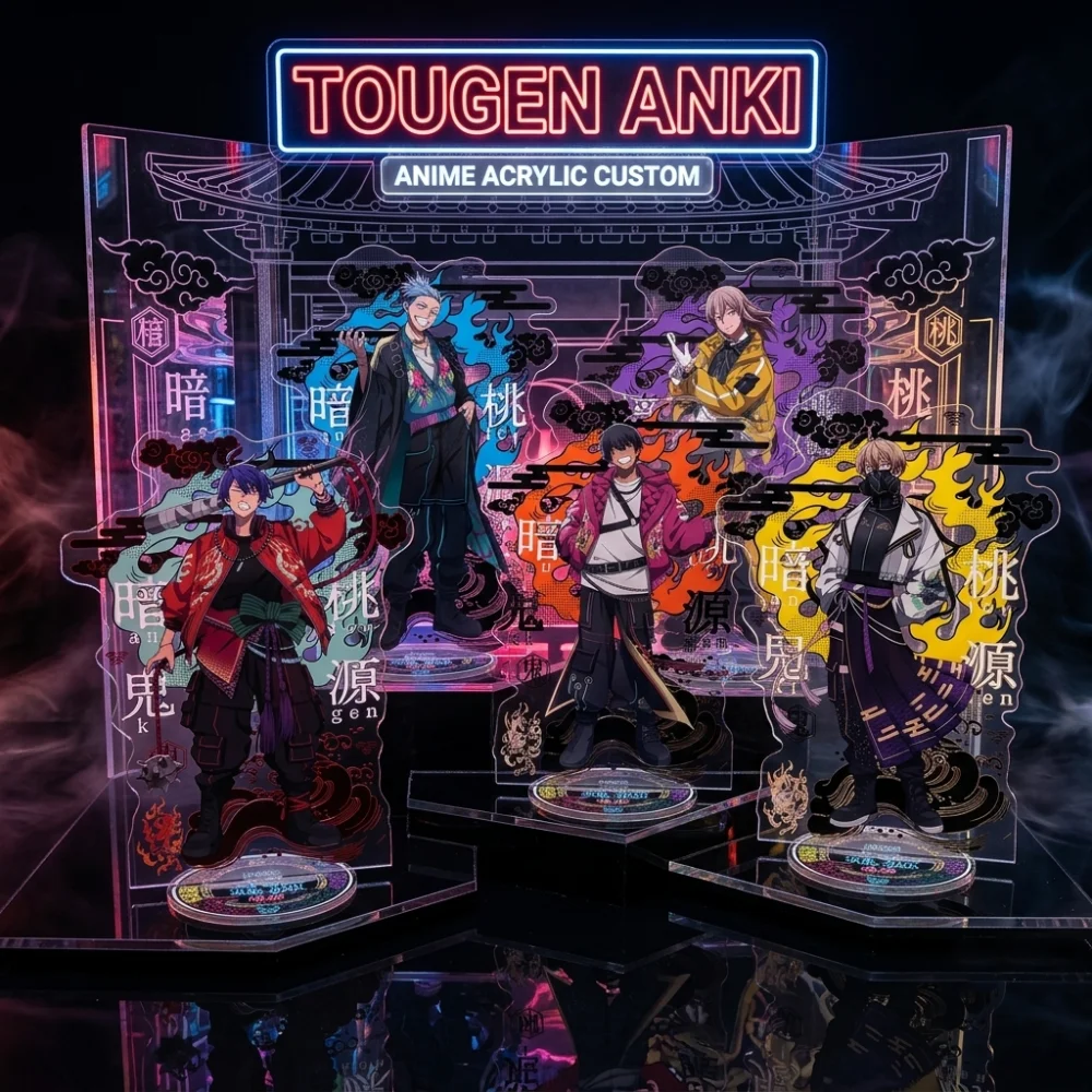 Акриловый брелок-подставка Tougen Anki, новинка 2026 года, мерч с персонажами Шики Юма и Джин Кай, индивидуальный коллекционный подарок для фанатов.
