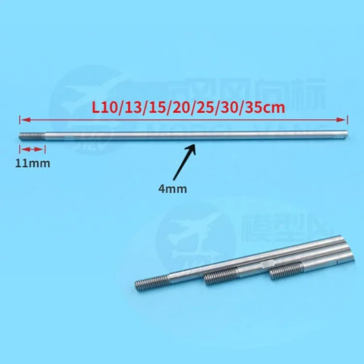 1pcs Diameter 4mm*Length 10/13/15/20/25/30/35cm RC Boat Shaft 304 Stainless Steel Motor Drive Shaft