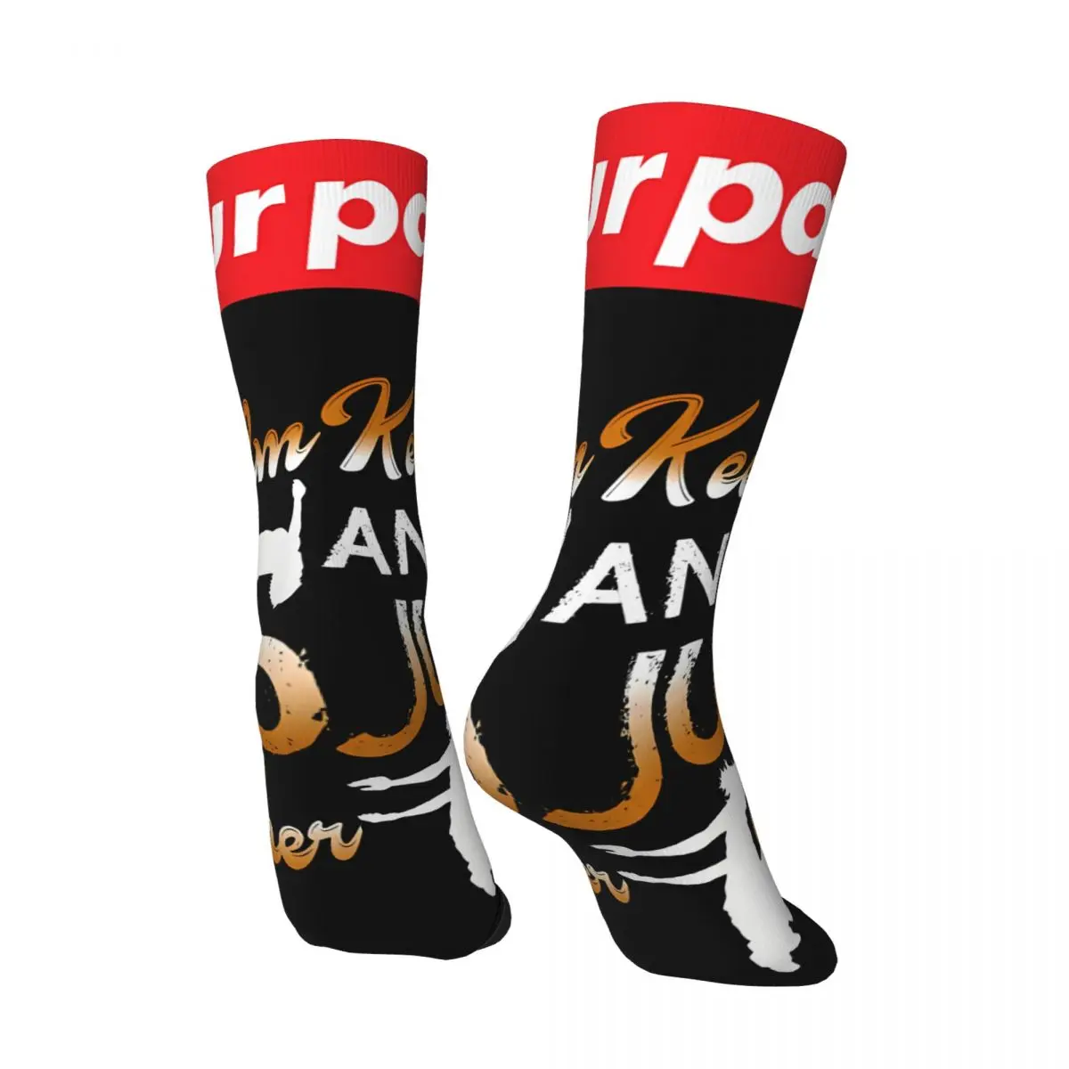 Parkour Men's Socks Vintage Harajuku Keep Calm And Jump HigherStreet Style Novelty Casual Crew Sock