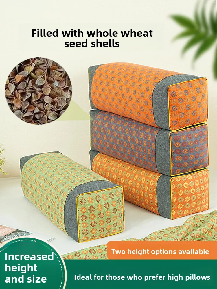 

Подушка из чистого хлопка с льняным наполнителем, очень большая, высокая жесткость, не сминается, для взрослых и студентов, для домашнего использования