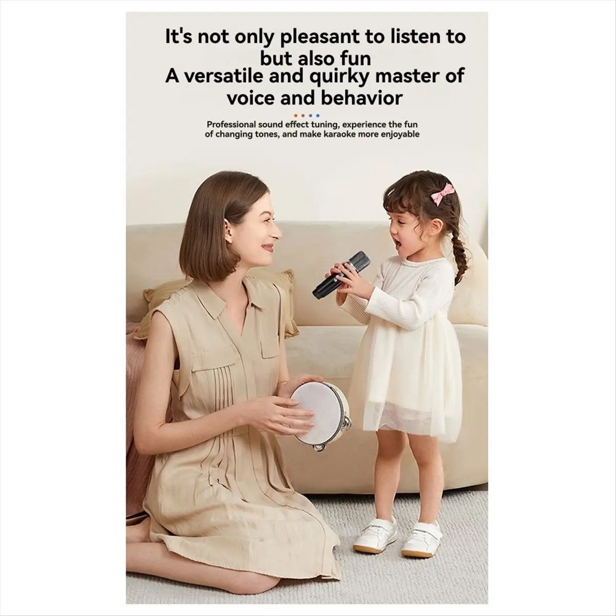 Powerful Wireless Portable Dual Mics Bluetooth Speaker Hifi Stereo Family Party Karaoke Subwoofer with Cellphone Holder