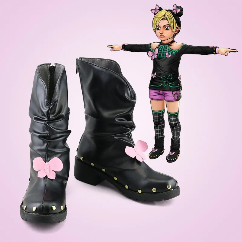

Anime Game Cosplay Shoes JoJo's Bizarre Adventure Jolyne Cujoh Boots Halloween Costume Accessories Props Made