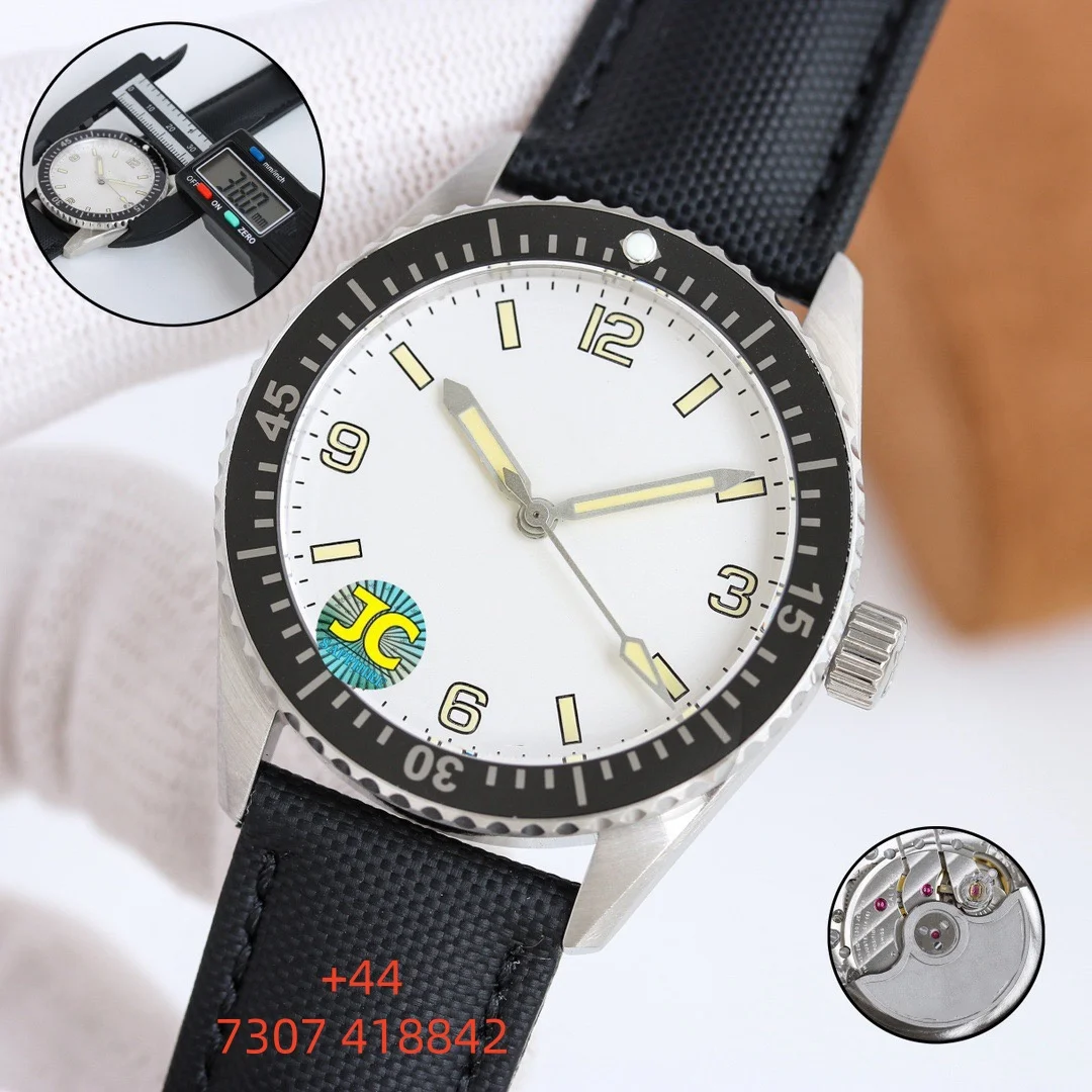 

Customized luxury men's watch, 38mm luminescent, sapphire crystal glass, 1153 automatic movement, canvas strap