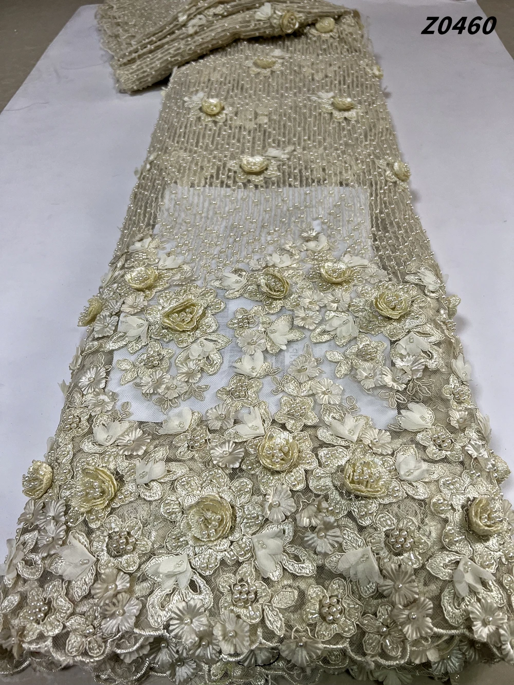 

2026Новое поступление, нигерийский, африканский, французский гипюр, тюль, кружевная ткань, блестки, вышивка бисером для роскошного свадебного платья, 5 ярдов