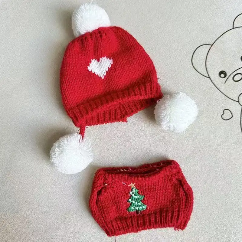 17cm Labubu I II Idol Dolls Clothes Bell Shawl Outfit Christmas Cape Snowman Deer Korea Kpop Exo Clothing Plush Doll'S Clothes