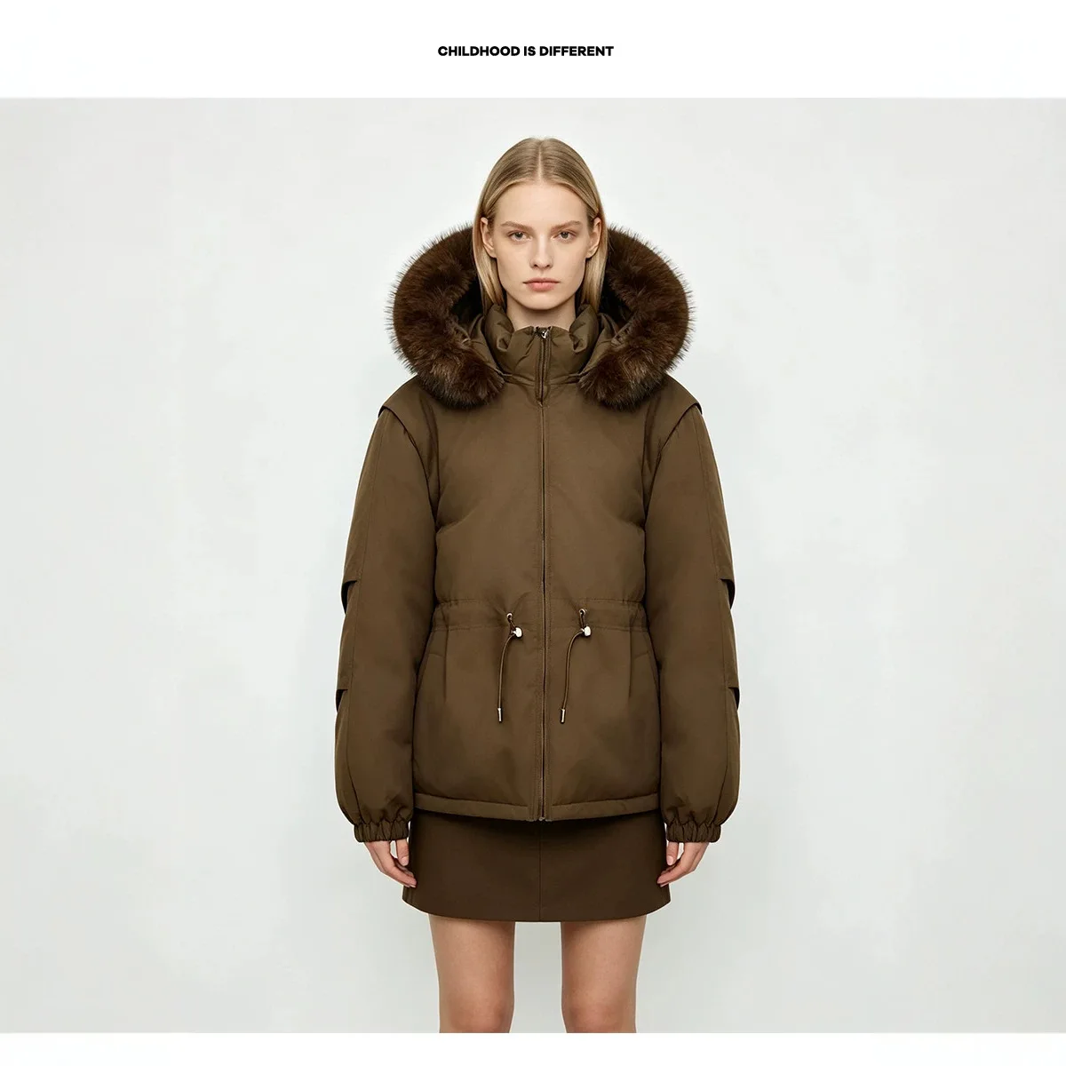 Fur collar pie overcome women's velvet padded jacket thickened to keep warm Korean version loose women's padded jacket small man