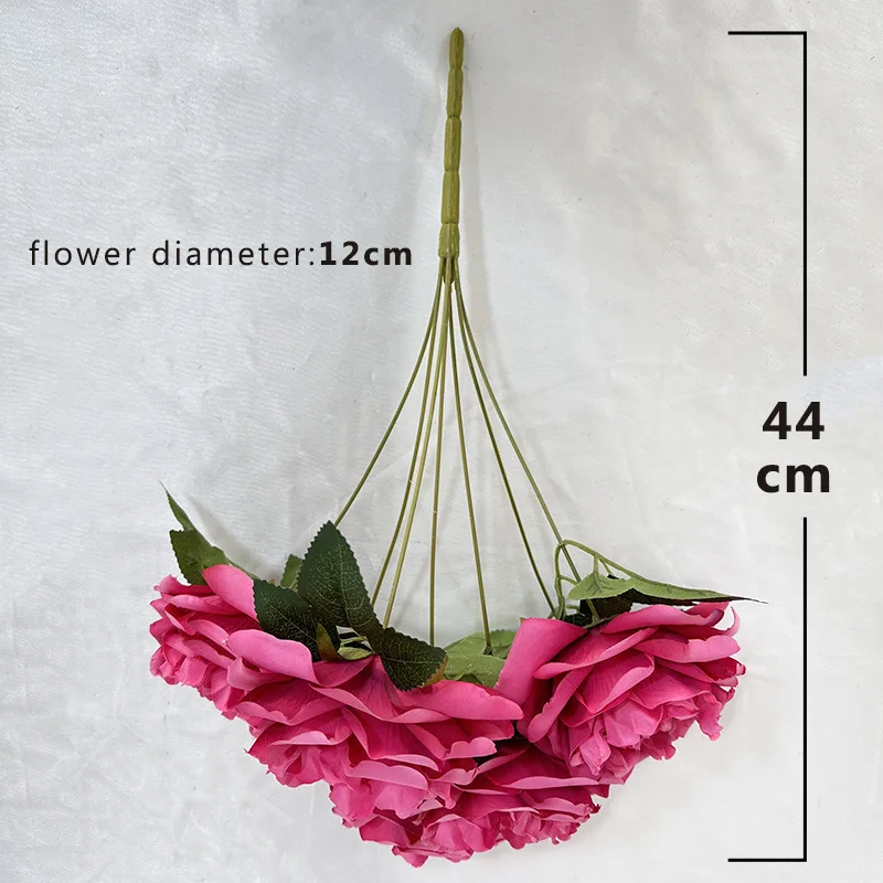 1/5 Stück Künstliche 7-Zweig-Rosen-Bündel aus Seide, Kunstblumen für Gartendekoration, Simulierte Austin-Rose, Grüne Blume für Tischdekoration – Detail 1