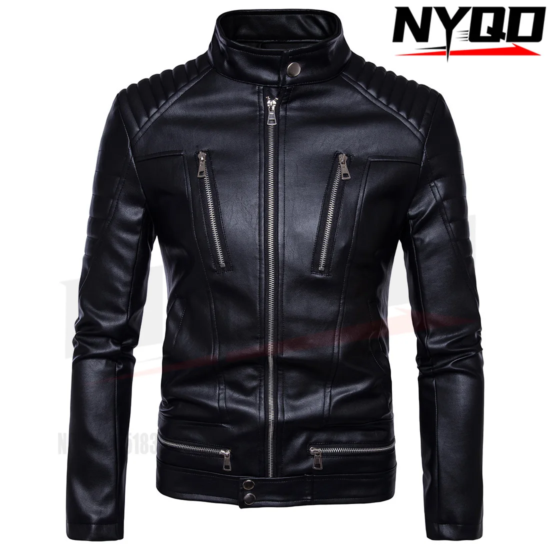 New men motorcycle multi zipper leather motorcycle jacket B013 motorcycle armor moto jacket  jaqueta masculina motoqueiro