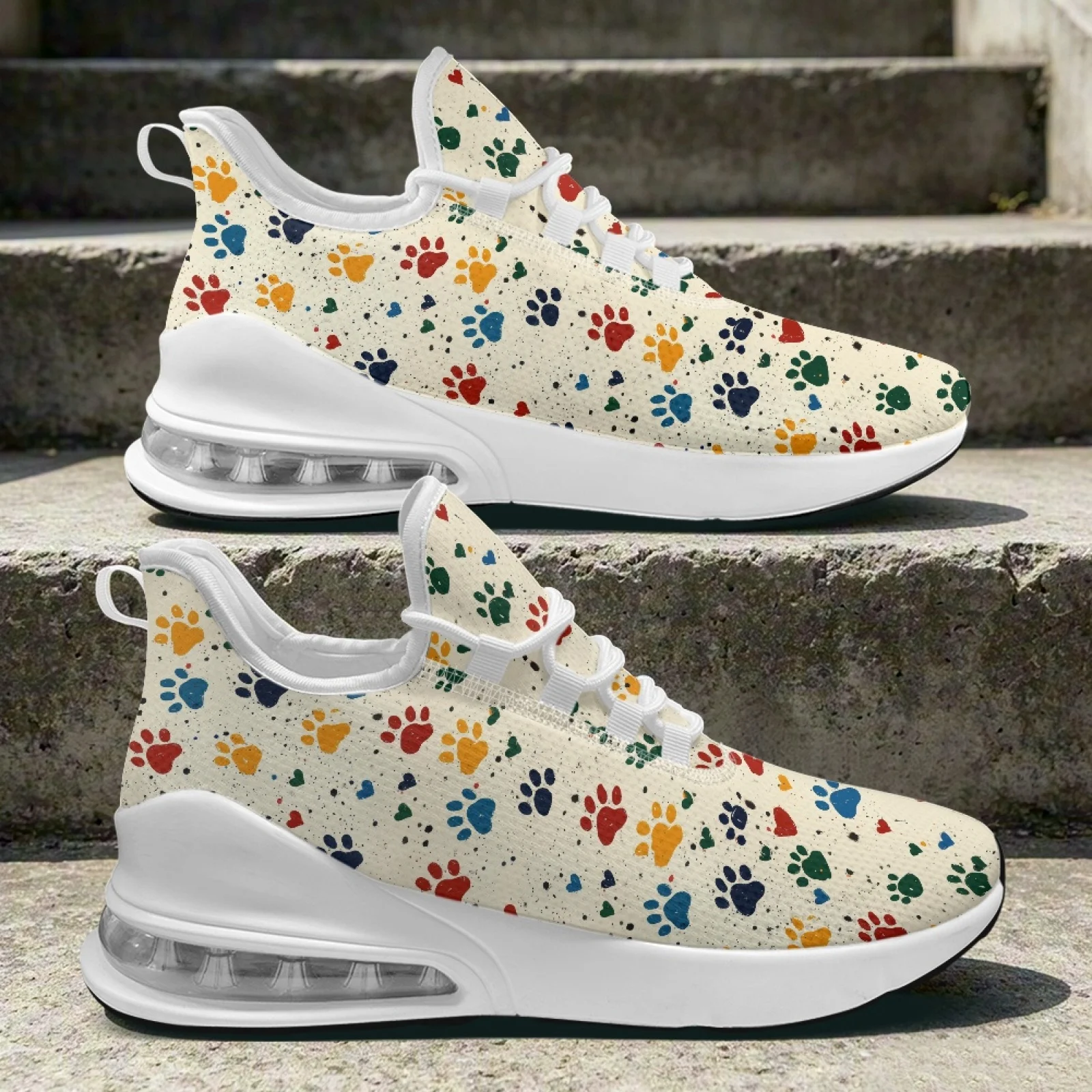 Women Shoes Tennis - PENSTROLL Herzpfotenmuster Bequeme Krankenschwester-Schuhe für Damen