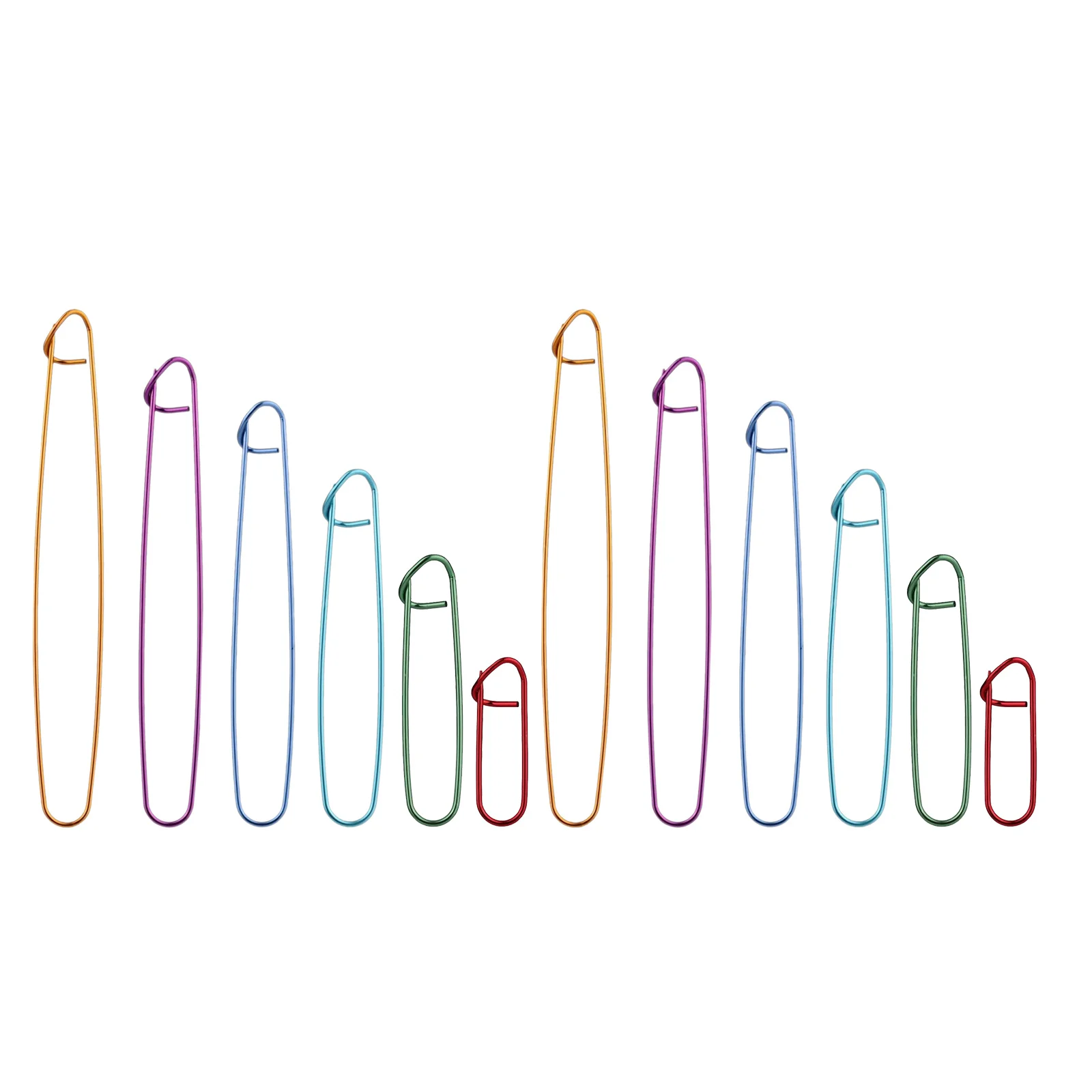 

24Pcs Aluminum Yarn Stitch Holders Colorful Metal Safety Pins Knitting Stitch Stopper Clips for Crochet Hooks DIY Knitting Tools