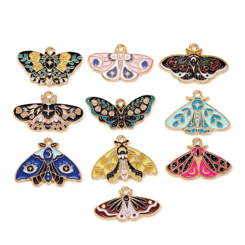 10pcs New Fashion Colorful Butterfly Beautiful Animal Insect Pendants For Making Handmade DIY Jewelry Accessories Findings