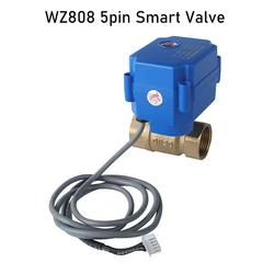 Russia Popular Electric Motorized Ball Brass Smart Valve DN15 DN20 DN25 Auto Shut off for WZ808 Water Leakage Protectiong System