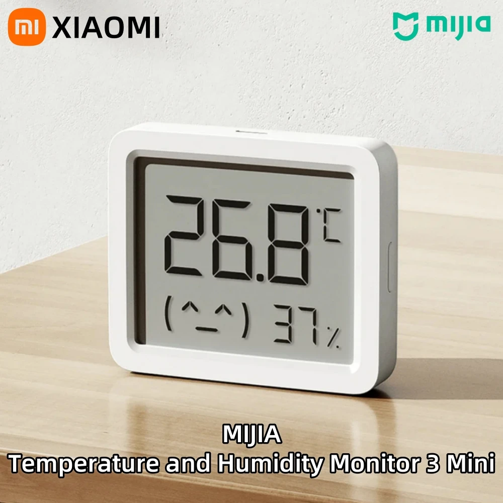 

Xiaomi Mijia Smart Temperature Humidity Monitor 3 Mini Bluetooth Sensor 0.1℃ Precision 3Year Battery LCD Display for Home Office