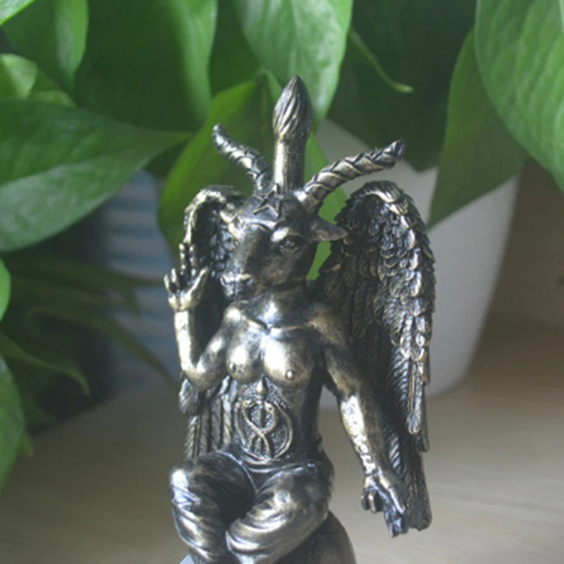 Baphomet Divine Goat Of Mendes Statue Church Of Satan Sabbatic Goat Idol Baphomet Resin Satanic Occultic The Horned God Goat