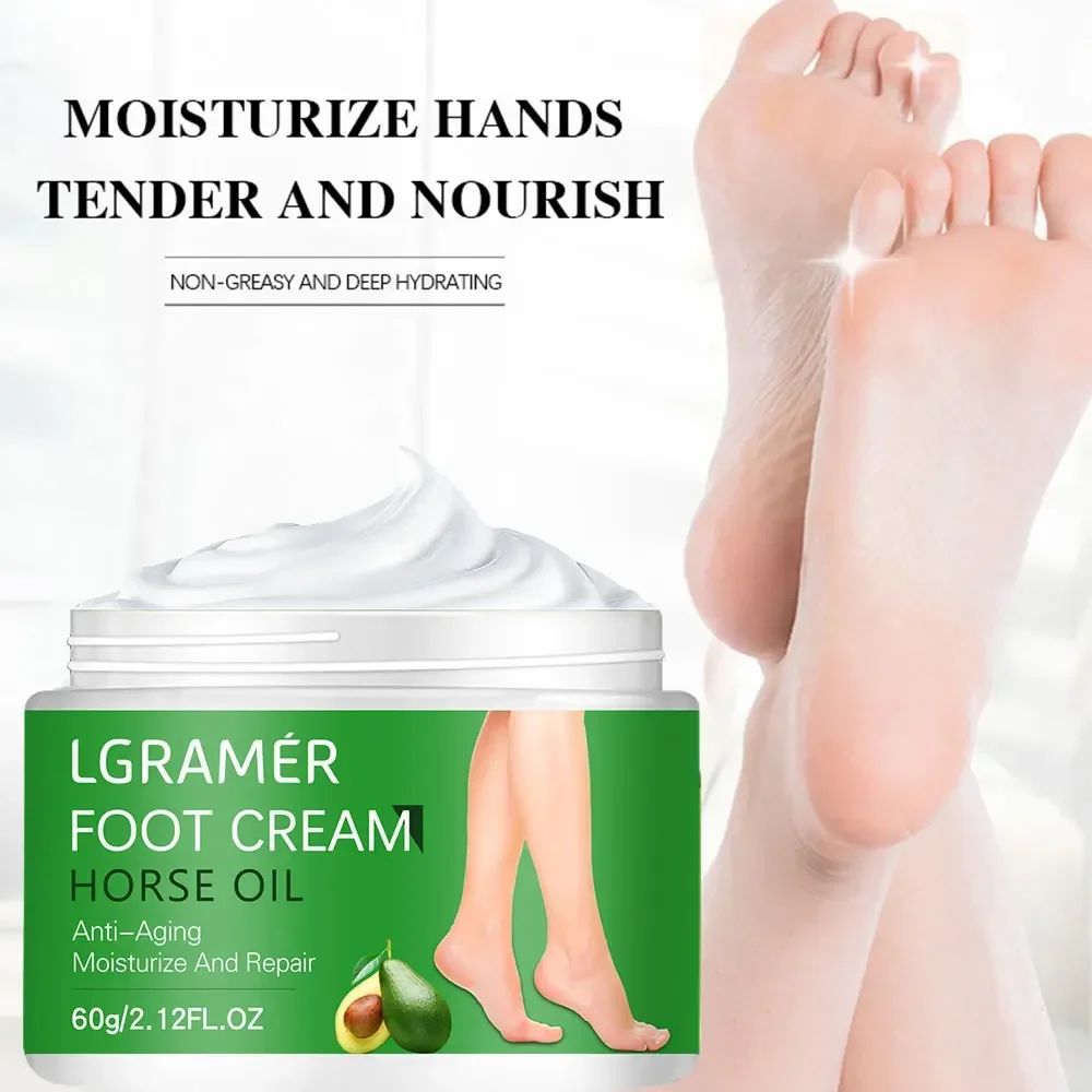 Avocado Anti Crack Foot Cream Herbal Anti-Drying Heel Chapped Repair Balm Dead Skin Remove Foot Mask Moisturizing Hand Feet Care