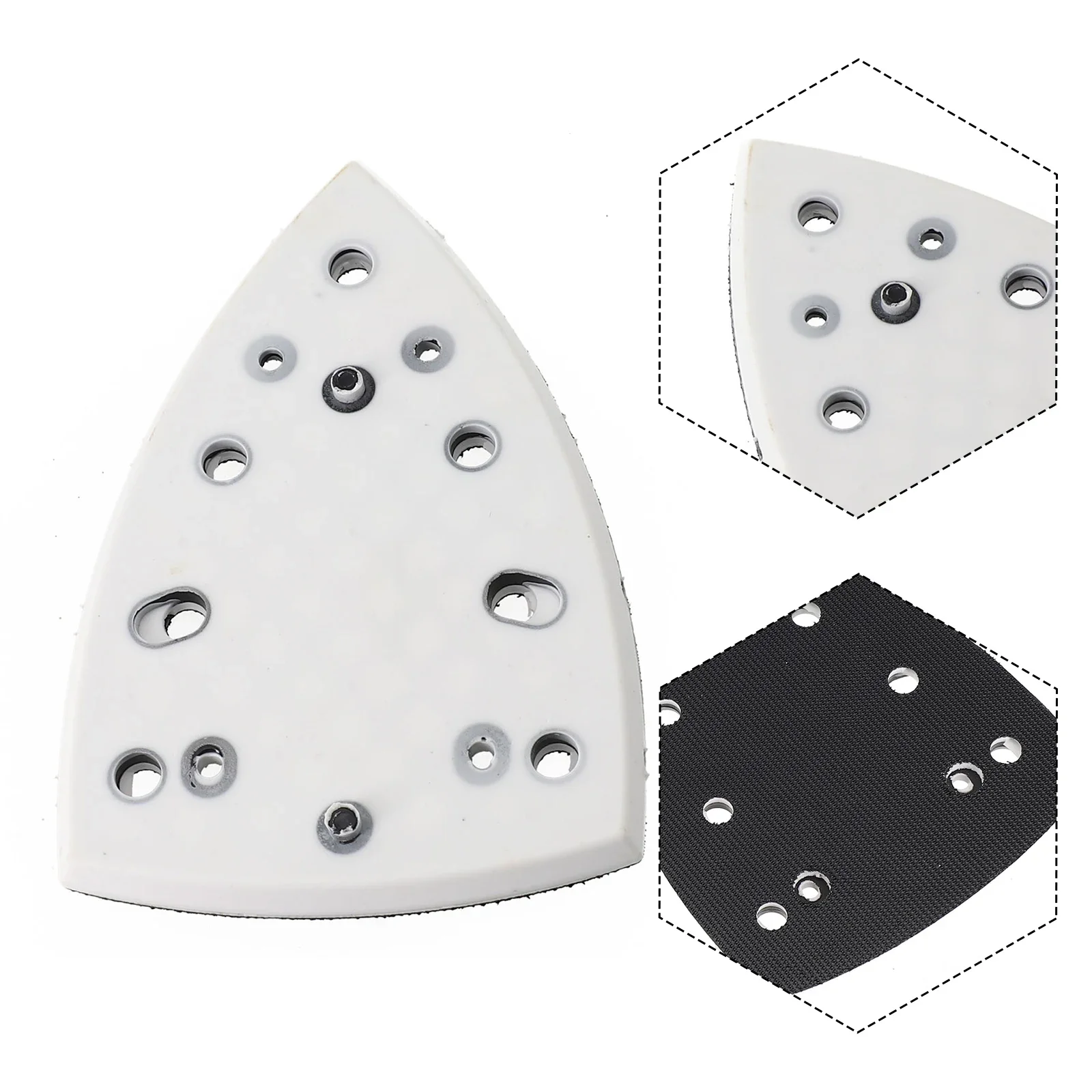 1Pc 148X98mm Triangular Hook &Loop Sanding Pad 7 Holes Replacement Plate For Festools DTS 400/DS400 REQ Easy To Install