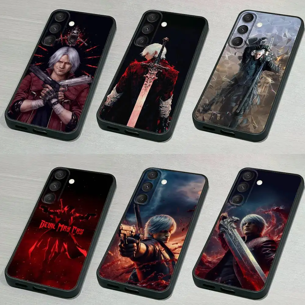 حافظة هاتف D-Devil May C-Cry DMC لهاتف سامسونج S 25,24,23,22,30,21,10,9,Ultra,Plus,Lite,FE,4,5G حافظة ناعمة سوداء